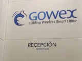 Vista de la recepción de la empresa Gowex en Paseo de la Castellana de Madrid.