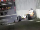 Accidente de Nelsinho Piquet en el GP de Singapur 2008.