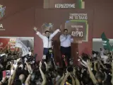 Alexis Tsipras celebra la victoria de Syriza en las elecciones del 20 de septiembre de 2015.