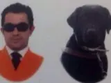 Imagen de la orla de los graduados en Trabajo Social donde aparece la perra lazarilla Idena.