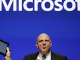 Steve Ballmer durante una presentación de Microsoft