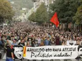 Manifestación en San Sebastián para pedir la excarcelación de Otegi y Díez