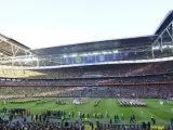 Panorámica del estadio de Wembley, en Londres, minutos antes de la final de Champions.