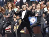 El cantante surcoreano Psy en una actuación.