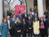 Garicano con el equipo de Ciudadanos en Murcia