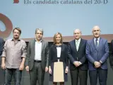 Los candidatos catalanes en el debate en que han participado este miércoles.