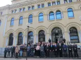 Concentración en Asturias contra el atentado en la embajada de España en Kabul
