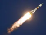 El cohete Soyuz TMA-19M despega del cosmódromo de Baikonur, en Kazajistán para llevar a los miembros de la expedición 46/47 a la Estación Espacial Internacional.