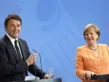 Matteo Renzi, primer ministro italiano, y Angela Merkel, canciller alemana, en Berlín.
