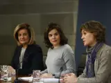 Rueda de prensa de Soraya Sáenz de Santamaría, Fátima Báñez y Tejerina