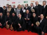 Foto de los premiados en la ceremonia de entrega del XXI Premios cinematográficos Jose María Forqué, organizados por EGEDA (Entidad de Gestión de Derechos de los productores Audiovisuales) que se ha celebrado en el Palacio Municipal de Congresos de Madrid.