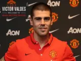 Víctor Valdés, nuevo portero del Manchester United.