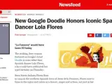 Lola Flores y el doodle de Google en el artículo en la revista 'TIME'.