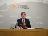 Vicente Guillén, en rueda de prensa tras el Consejo de Gobierno