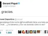 Esta fue la tajante respuesta de Gerard Piqué al programa 'Carrusel Deportivo' de la Cadena SER.