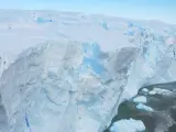 Vista del glaciar Astrolabe, al este de la Antártida.