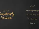 [Oscar 2016] ¿Quién ganará el Oscar de mejor fotografía?