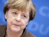 La canciller alemana y presidenta de la Unión Cristianodemócrata (CDU), Angela Merkel, participa en una reunión del consejo del partido en Berlín (Alemania)