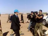 Ban ki-moon en su visita al Sáhara occidental.