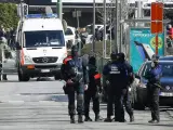 Agentes de Policía belga, en una operación antiyihadista llevada a cabo esta semana.