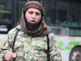 Imagen de un yihadista belga de Estado Islámico, en un nuevo vídeo difundido para reivindicar la autoría de los atentados de Bruselas.