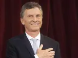 Mauricio Macri durante su ceremonia de investidura