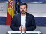El líder de IU pide la dimisión del ministro Soria