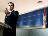 Albert Rivera, en rueda de prensa.