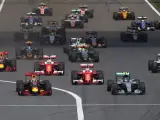 Imagen de la salida del Gran Premio de China de Fórmula 1.