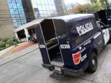 Agentes de policía en un allanamiento a la sede central de la firma Mossack Fonseca en Panamá.