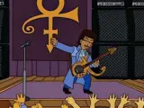 Prince en un capítulo de 'Los Simpson'.