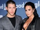 Los cantantes Nick Jonas y Demi Lovato, en una foto reciente.