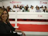 La presidenta de la Junta de Andalucía, Susana Díaz, en la reunión extraordinaria del Comité Federal del PSOE.