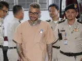 El español Artur Segarra, a su llegada a la Corte Criminal de Tailandia.