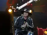 El vocalista Axl Rose, en su concierto de Lisboa con AC/DC.