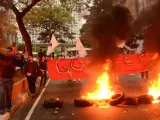 Protestas contra el juicio político en el Congreso contra la presidenta brasileña Dilma Rousseff en Sao Paulo (Brasil).