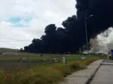 Incendio en el cementerio de neumáticos de Seseña