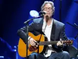 Eric Clapton durante una actuación en el Madison Square Garden.