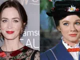 Las actrices Emily Blunt y Julie Andrews, que estarán unidas por el papel de Mary Poppins.