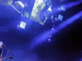 El cantante del grupo Radiohead, Thom Yorke, durante su actuación este viernes en el Primavera Sound Festival 2016 en el Forum de Barcelona.