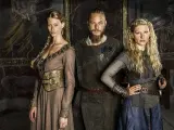 La princesa Aslaug, Ragnar y Lagertha en la segunda temporada de 'Vikingos'.