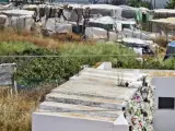 Vista de la zona de chabolas de la localidad onubense de Lepe en la que fue hallado un cadáver de una mujer de 47 años, hecho por el cual la Guardia Civil ha detenido a un hombre como presunto autor de la muerte de su pareja.