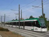 El metro de Málaga en la estación Universidad.