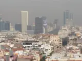 Vista de Madrid en la que se aprecia la contaminación del aire.