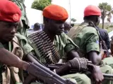 Un grupo de militares en Yuba, capital de Sudán del Sur.