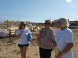 Sofía Morales en su visita a la Isla de Tabarca