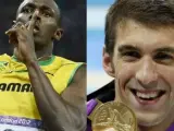 El atleta Usain Bolt –con tres oros en velocidad– y el nadador Michael Phelps–con 22 medallas olímpicas–, grandes protagonistas de los Juegos Olímpico 2012.