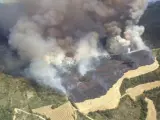 El incendio de Lecina visto desde el aire