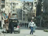 Un barrio de Alepo, Siria, destrozado por los bombardeos y los ataques.