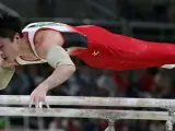 El gimnasta japonés Kohei Uchimira en los Juegos de Río.